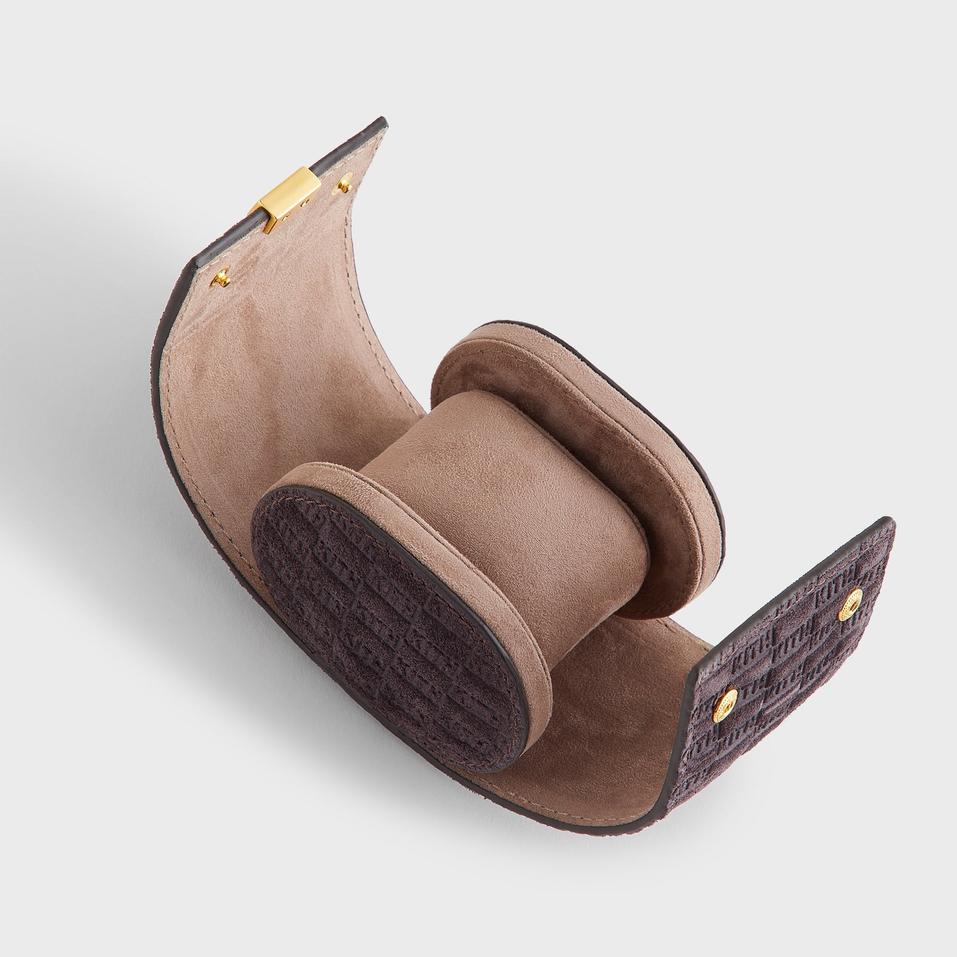 Kithmas Monogram Suede Leather Single Watch Roll - Incognito