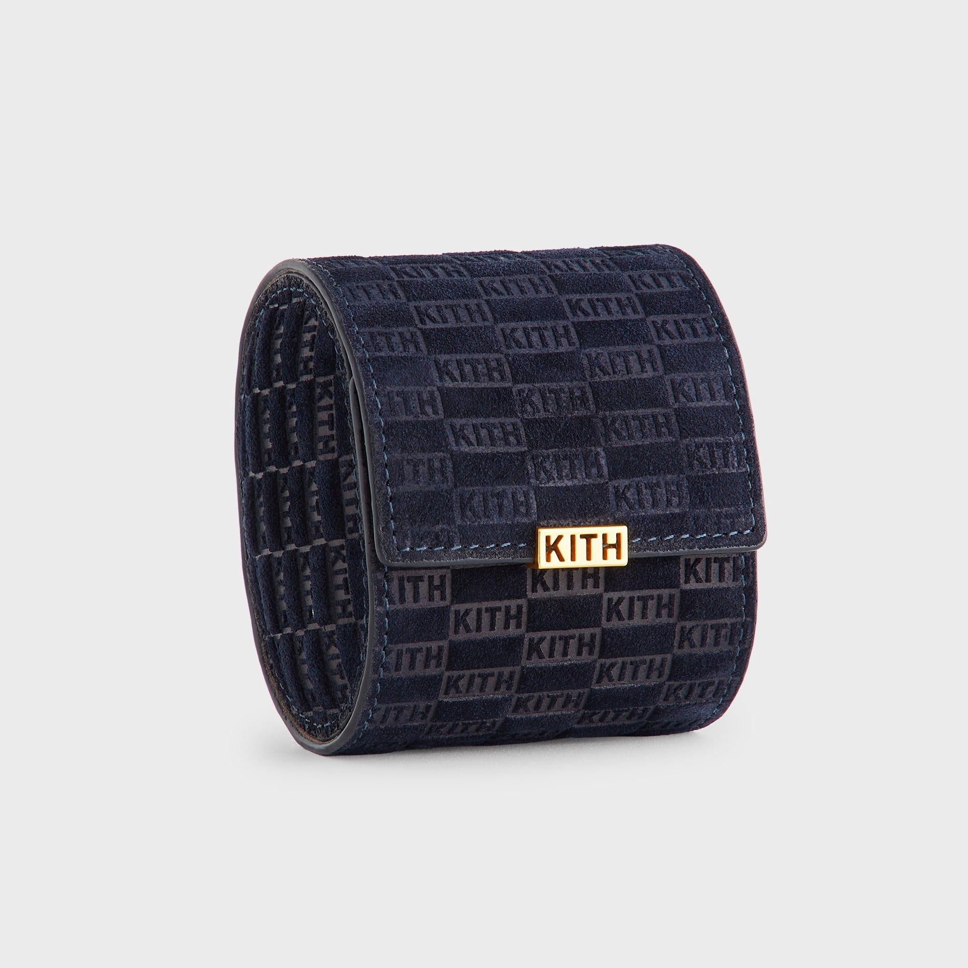 Kithmas Monogram Suede Leather Single Watch Roll - Ink - PH
