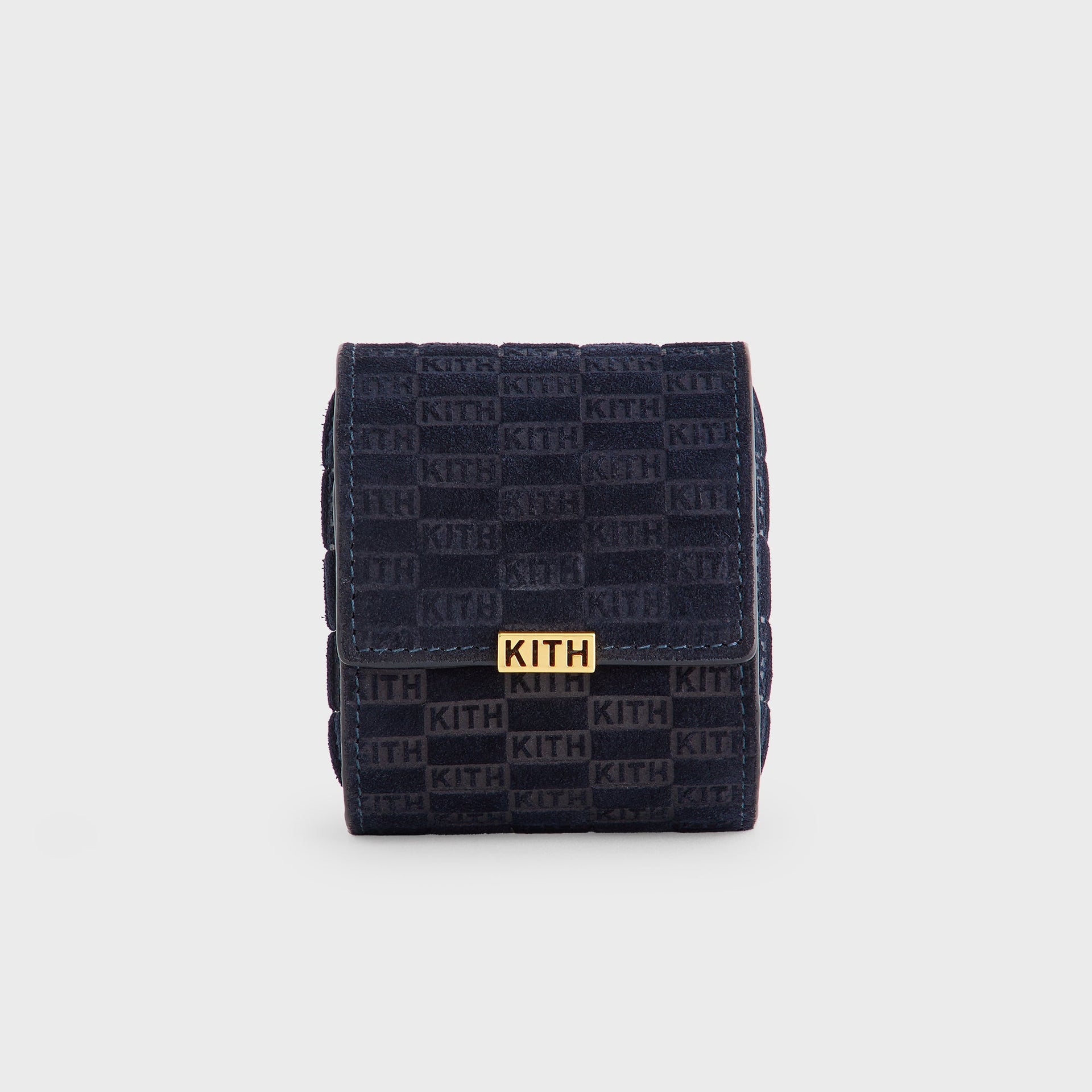 Kithmas Monogram Suede Leather Single Watch Roll - Ink