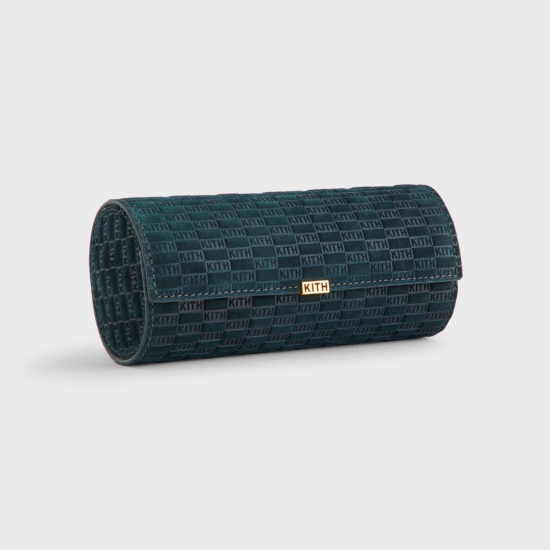 Kithmas Monogram Suede Leather 3-Watch Roll - Stadium