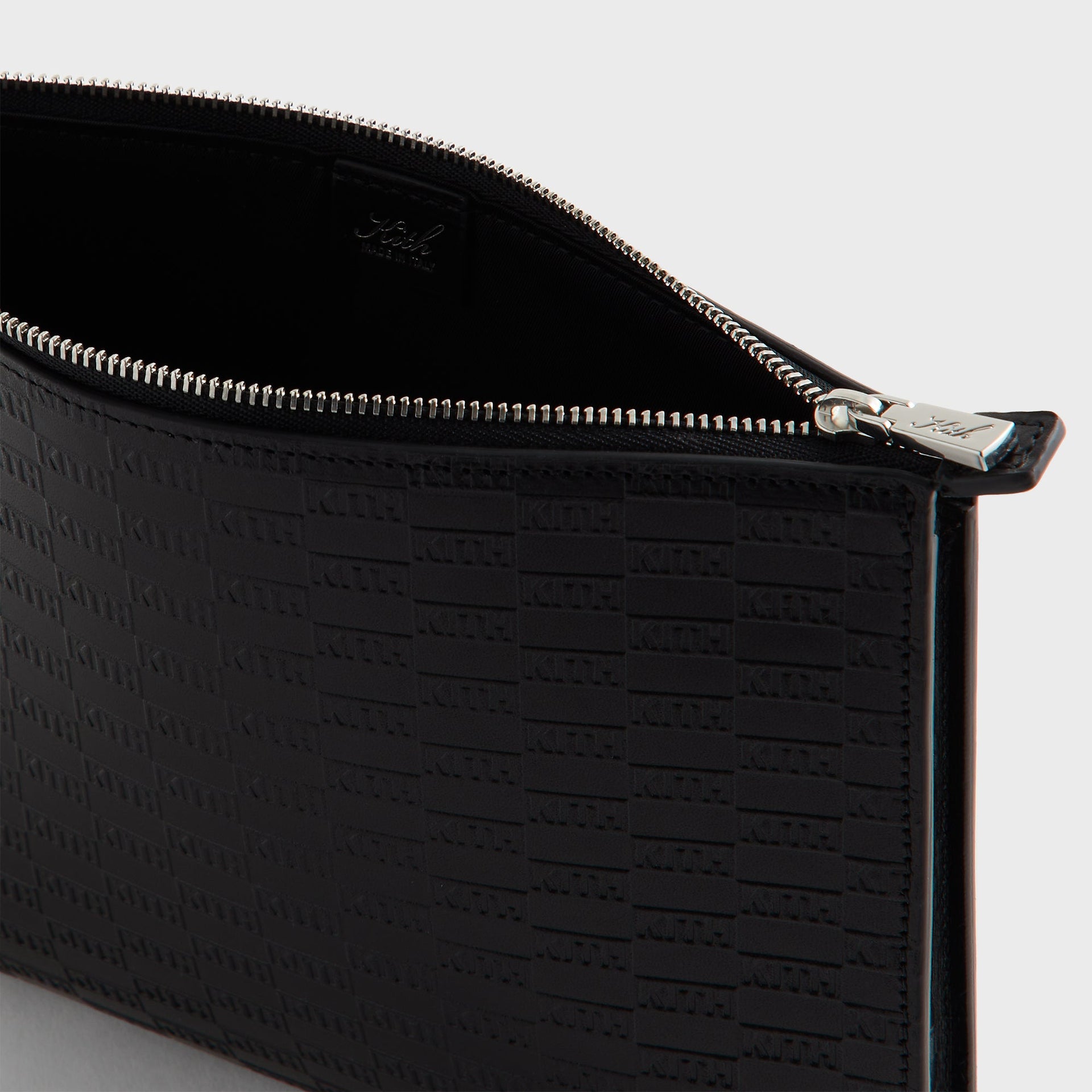 Kithmas Monogram Vachetta Leather Zip Pouch - Black - PH