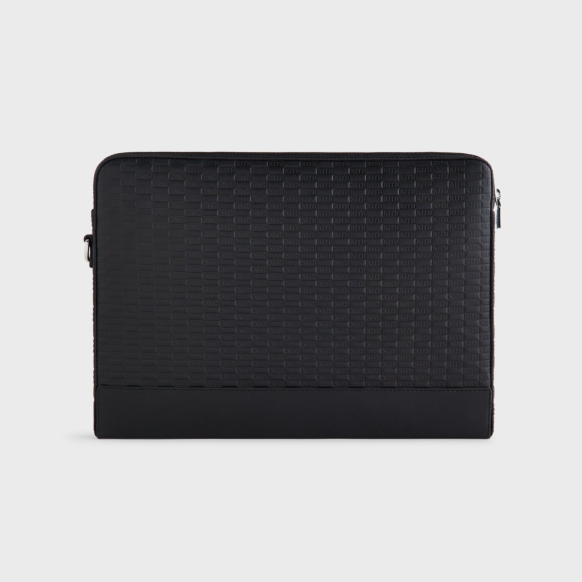 Kith Monogram Leather 15" Laptop Case - Black