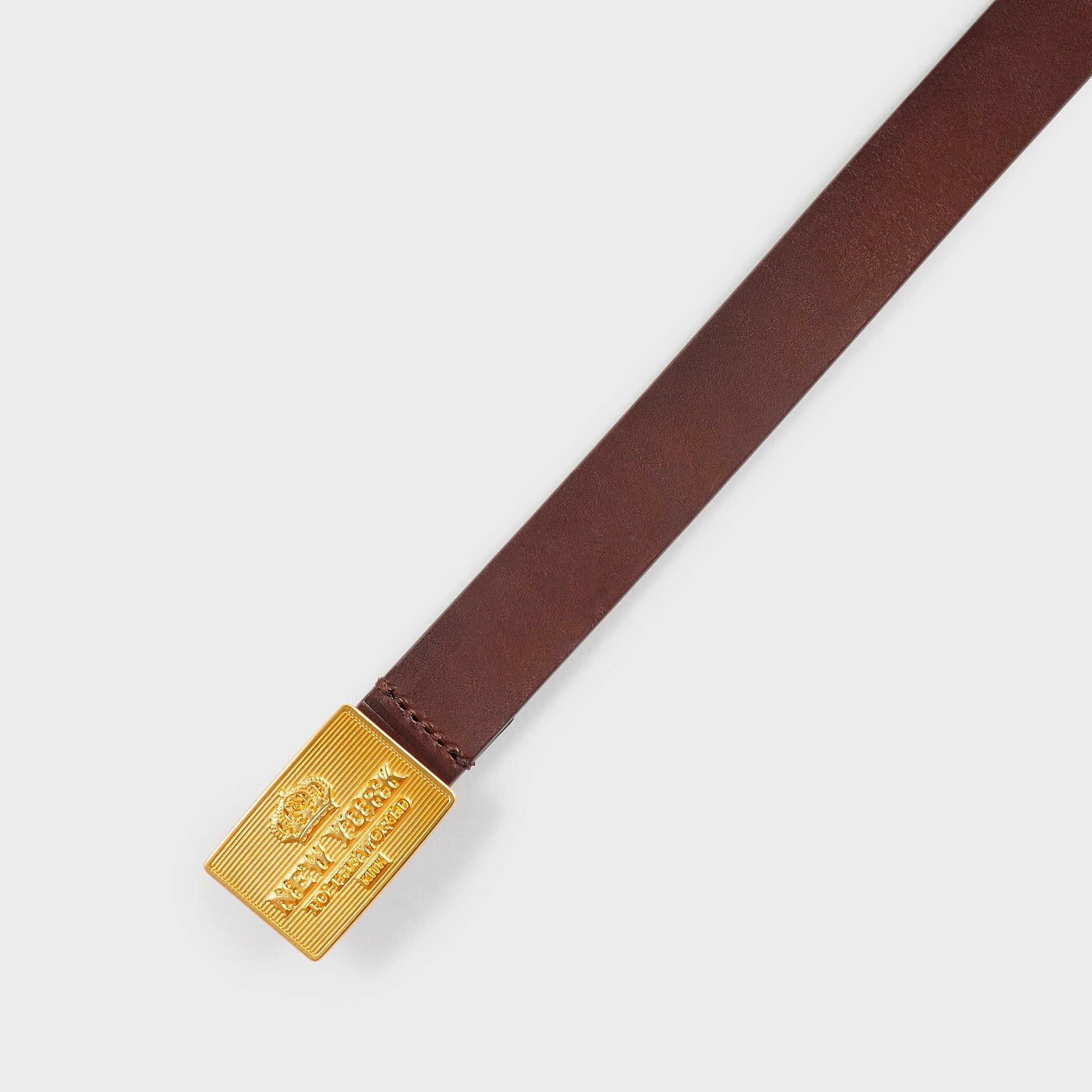 Kith New York Plaque Belt - Walnut