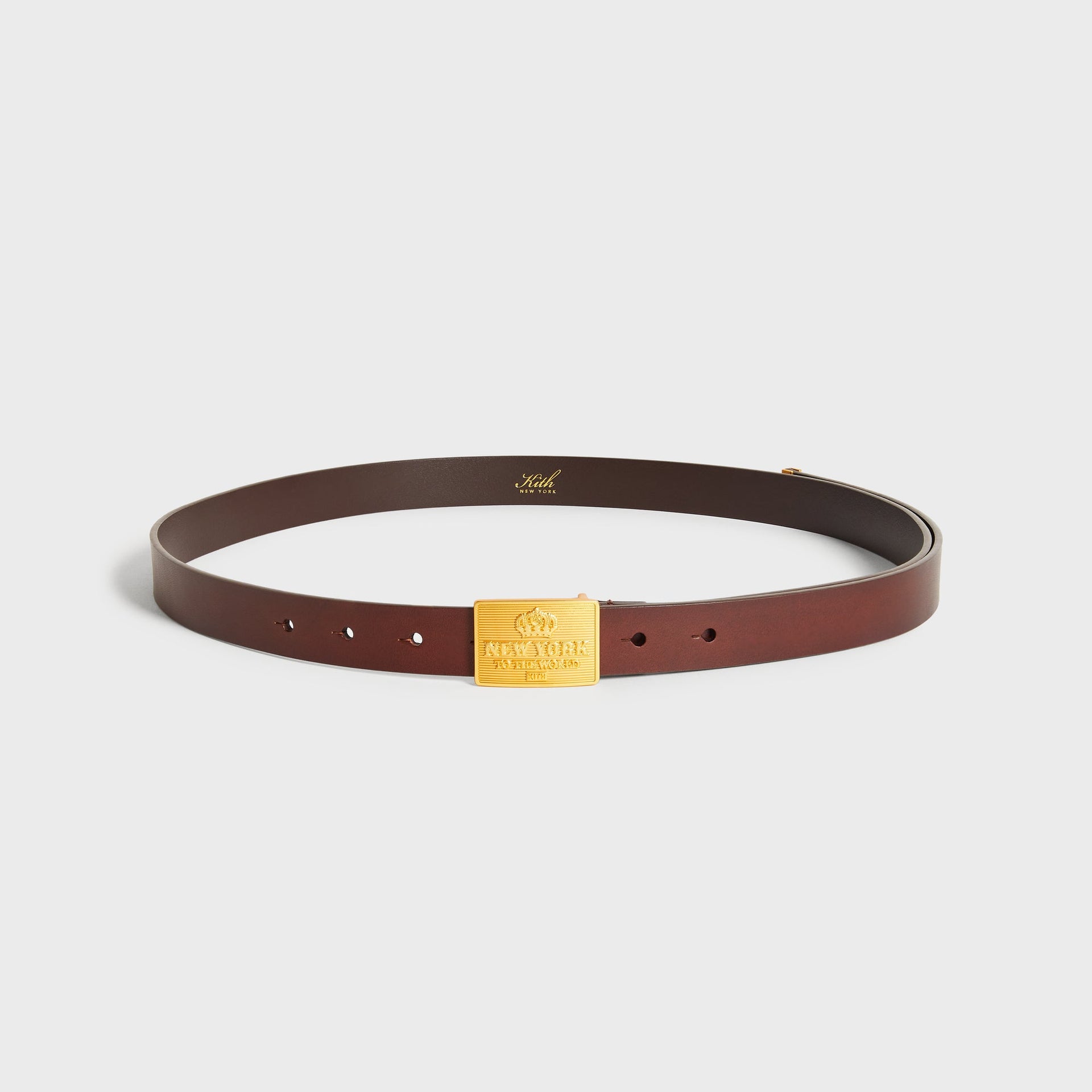 Kith New York Plaque Belt - Walnut