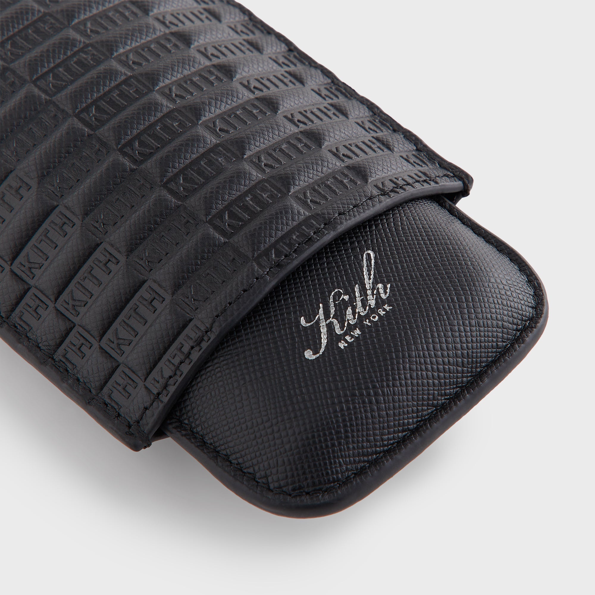 Kith Monogram Saffiano Leather Cigar Case - Black – Kith Canada