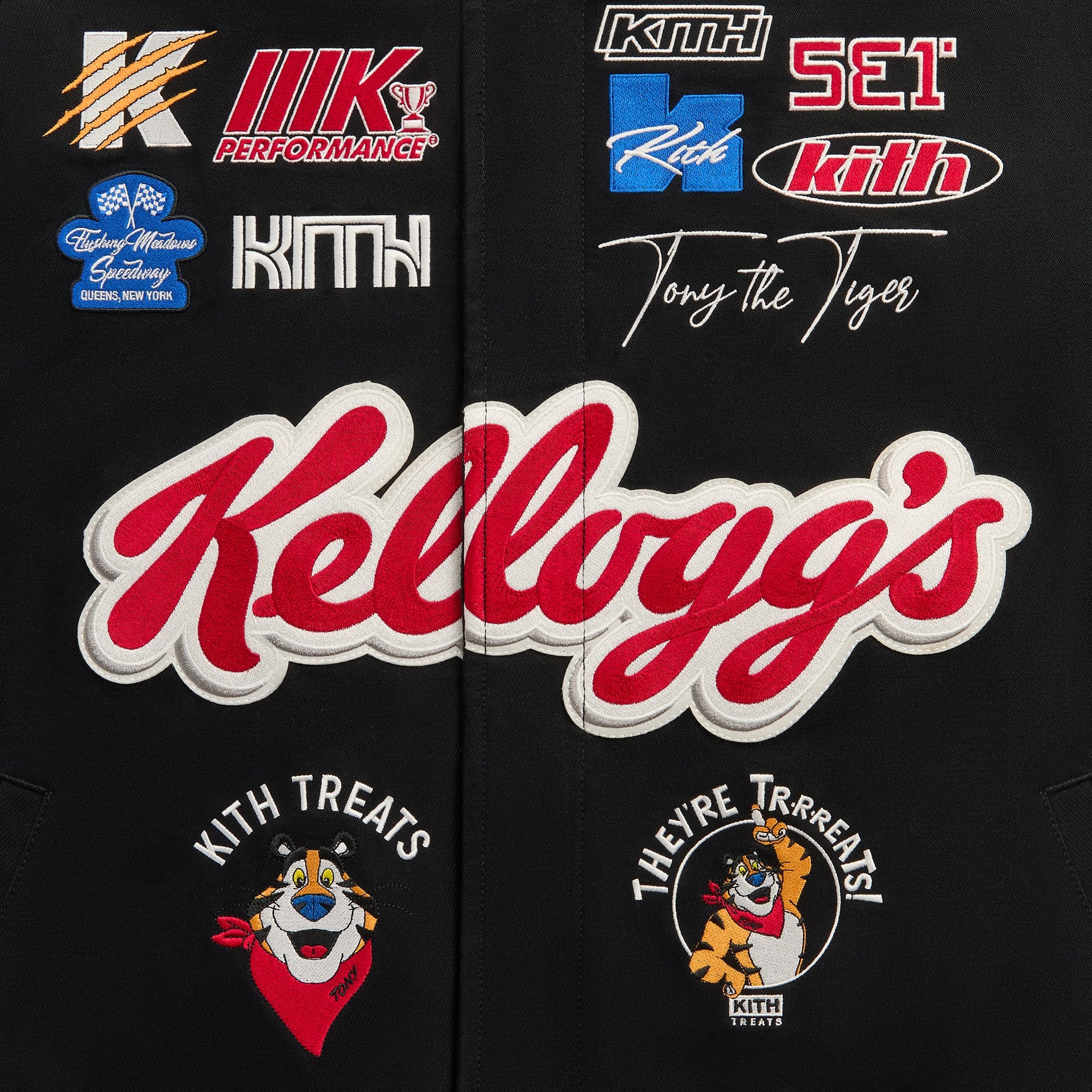 Kith Treats for Kellogg’s Frosted Flakes® Cereal & Tony the Tiger® Racing Jacket - Black
