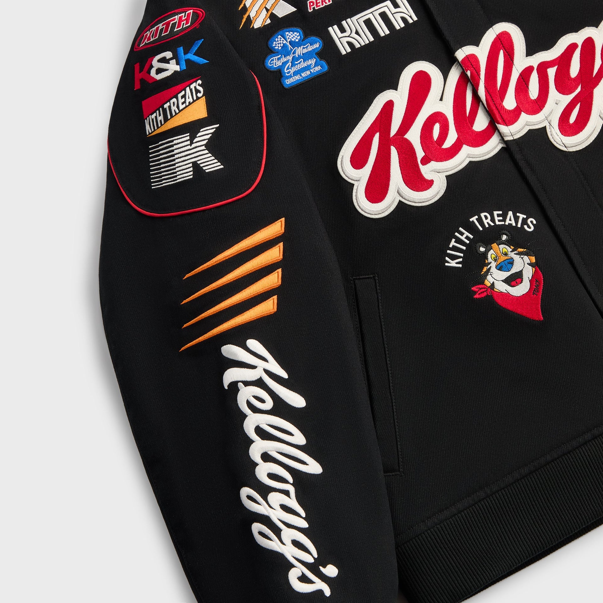 Kith Treats for Kellogg’s Frosted Flakes® Cereal & Tony the Tiger® Racing Jacket - Black