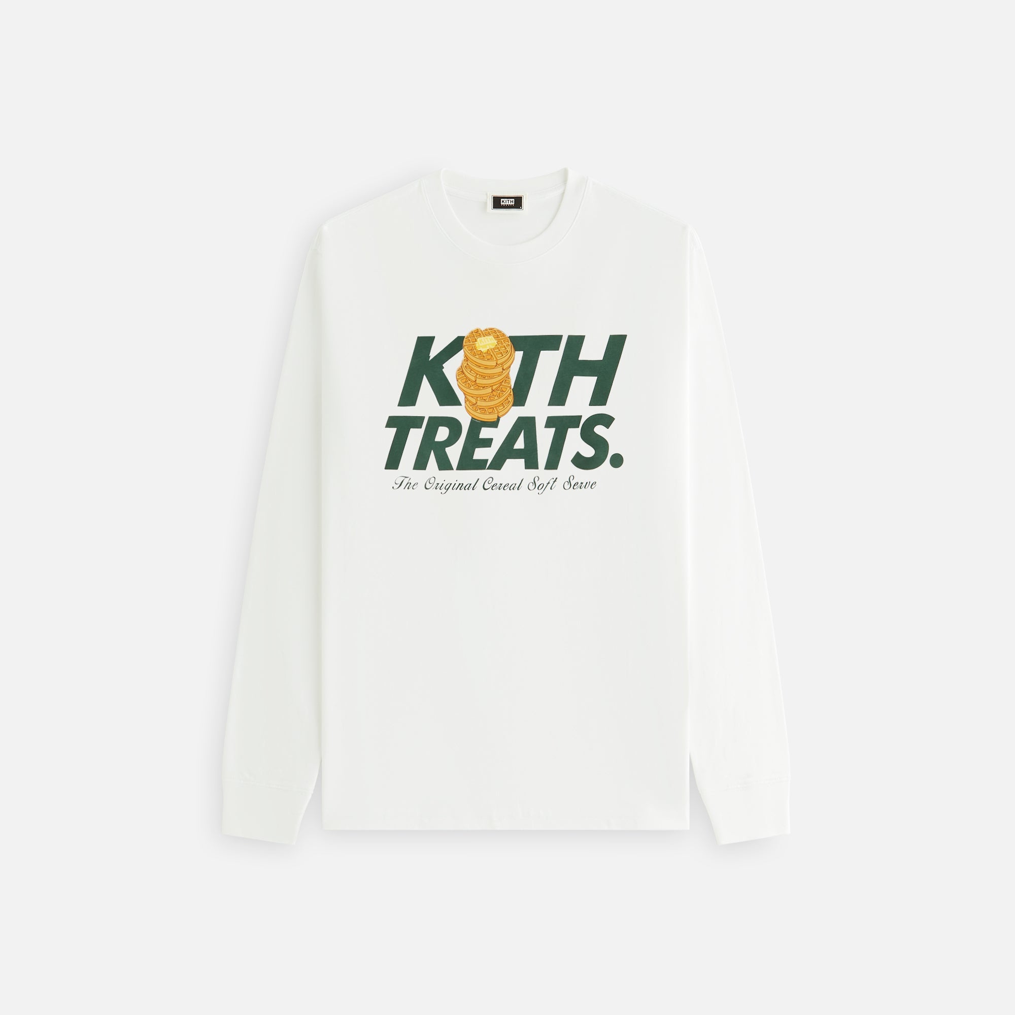 Kith Treats Waffle Vintage Long Sleeve Tee - White – Kith Canada