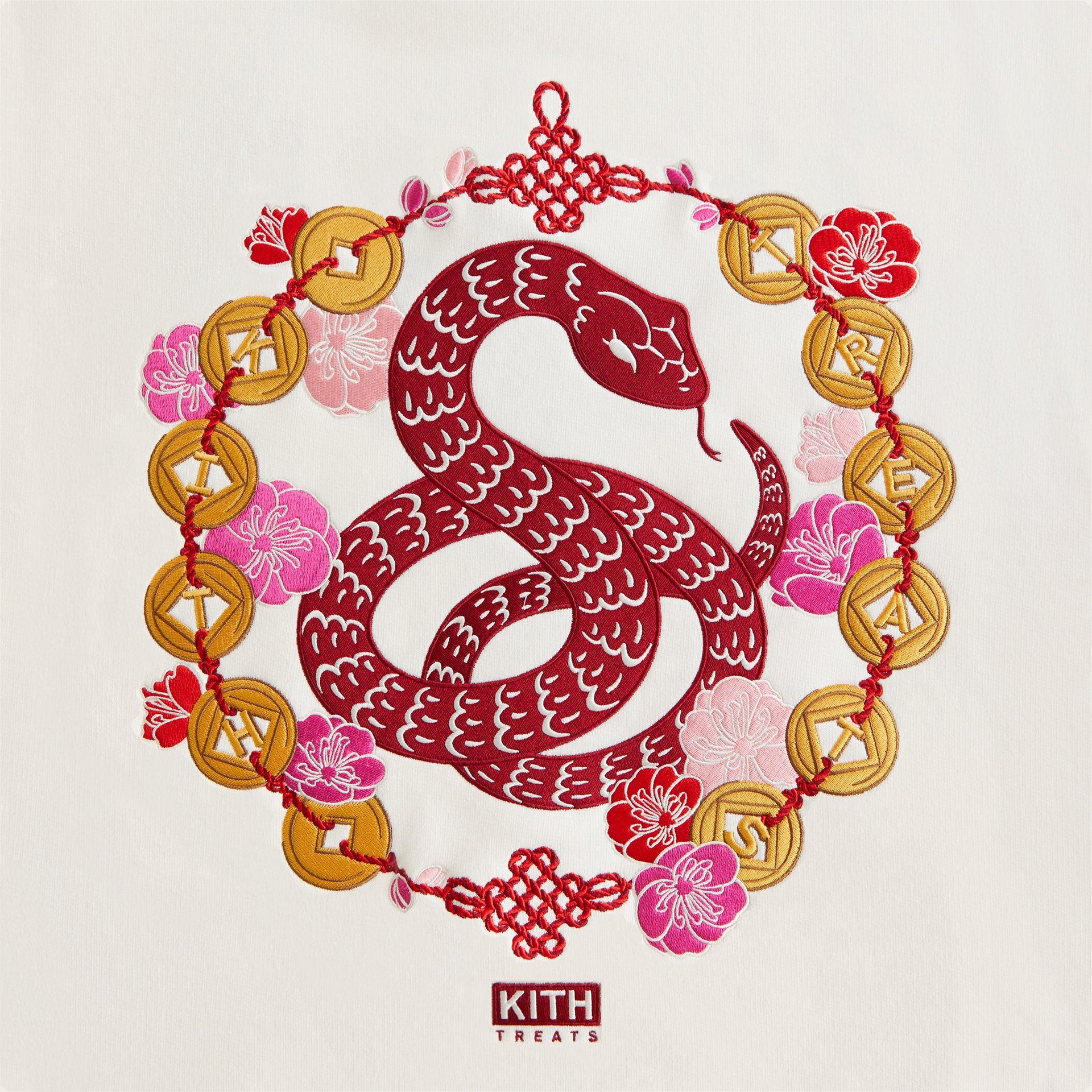 Kith Treats Year Of The Snake Nelson Crewneck - Sandrift