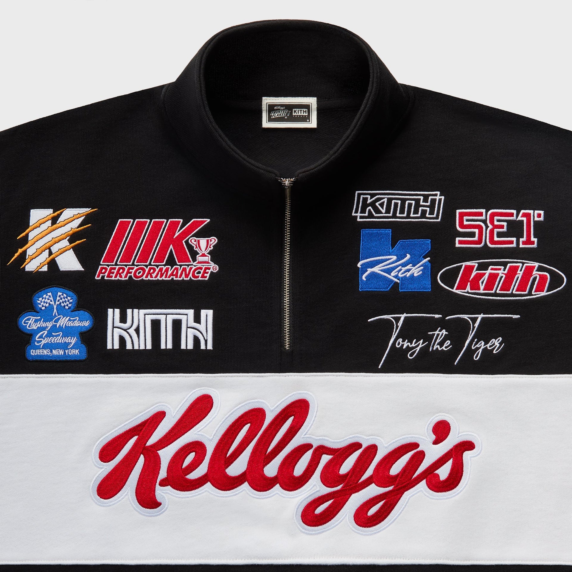 Kith Treats for Kellogg’s Frosted Flakes® Cereal & Tony the Tiger® Racing Nelson Quarter Zip - Black