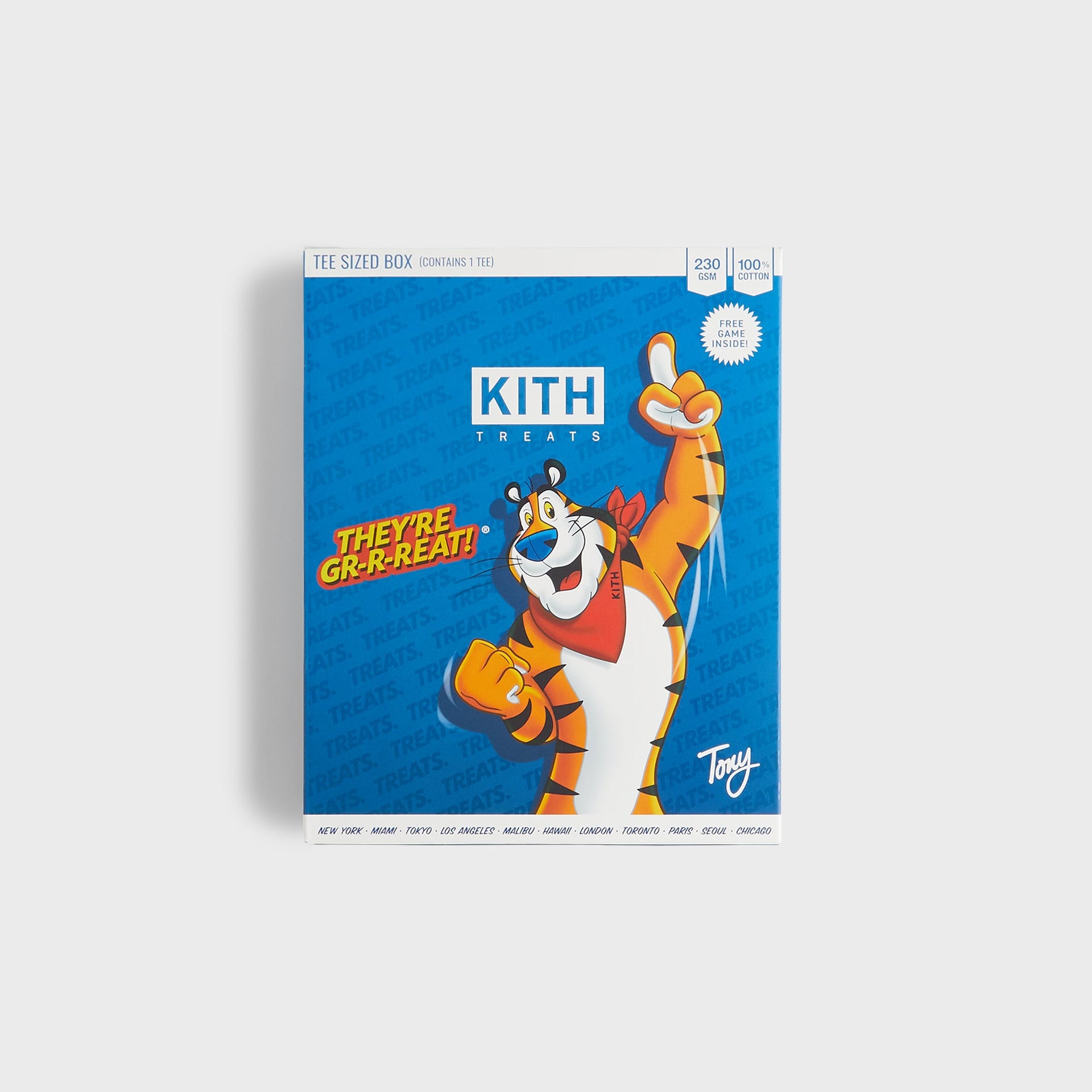 Kith Treats for Kellogg’s Frosted Flakes® Cereal & Tony the Tiger® Cereal Box Vintage Tee - Black