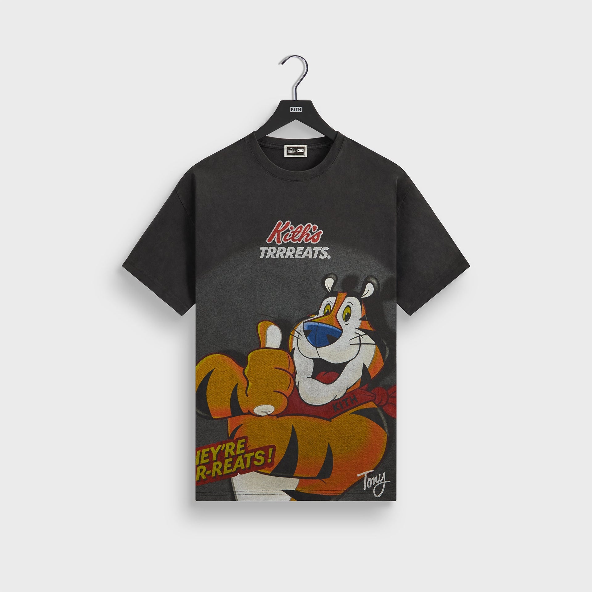 Kith Treats for Kellogg’s Frosted Flakes® Cereal & Tony the Tiger® Cereal Box Vintage Tee - Black