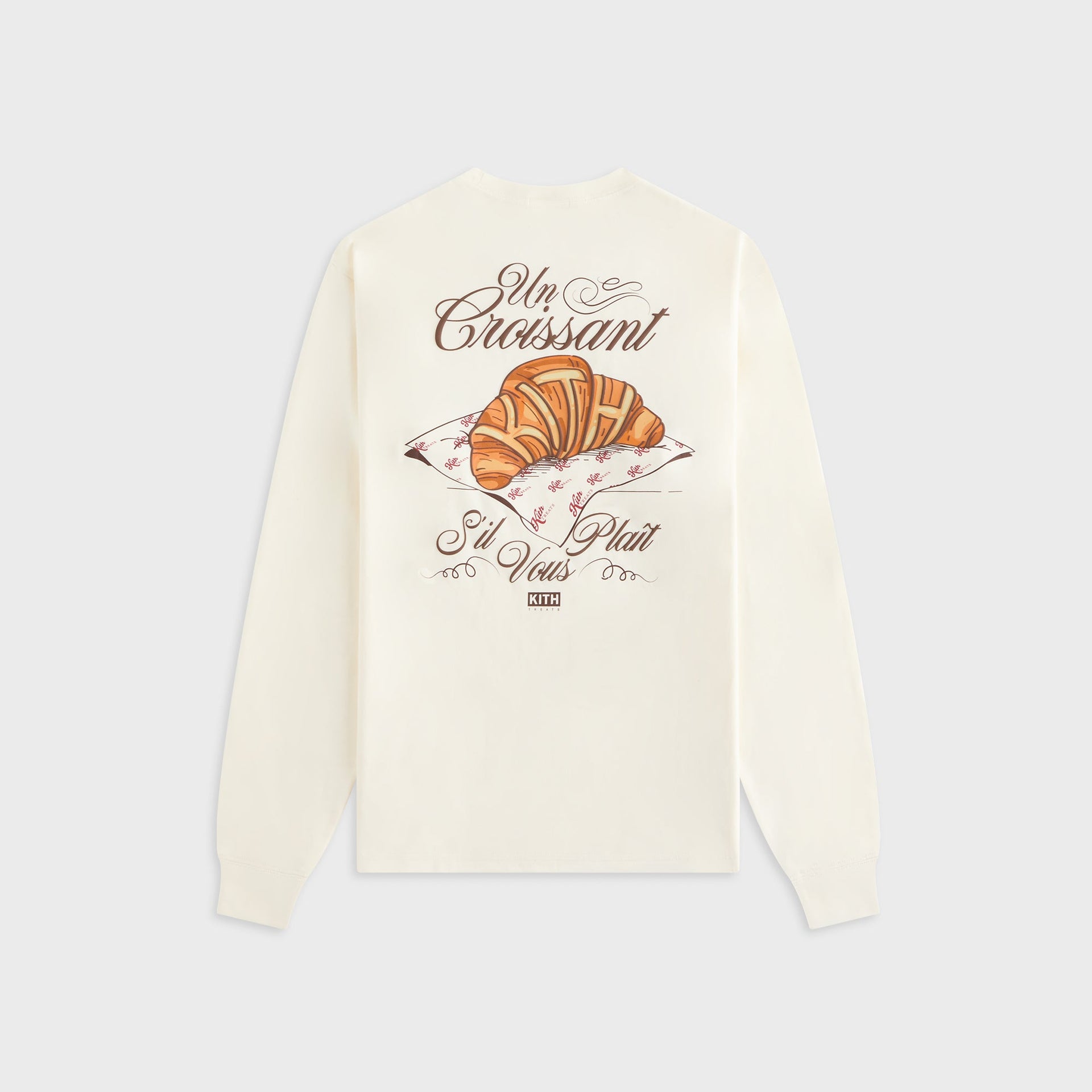 Kith Treats Croissant Long Sleeve Pocket Tee - Sandrift