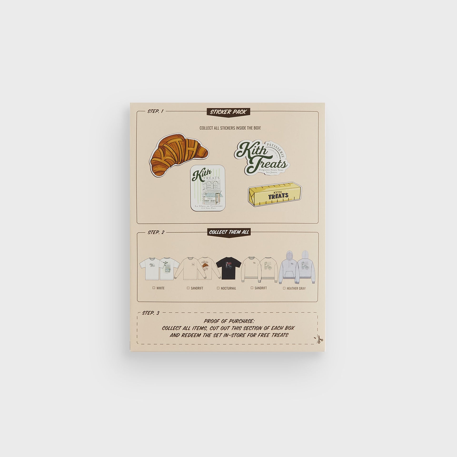 Kith Treats Croissant Long Sleeve Pocket Tee - Sandrift