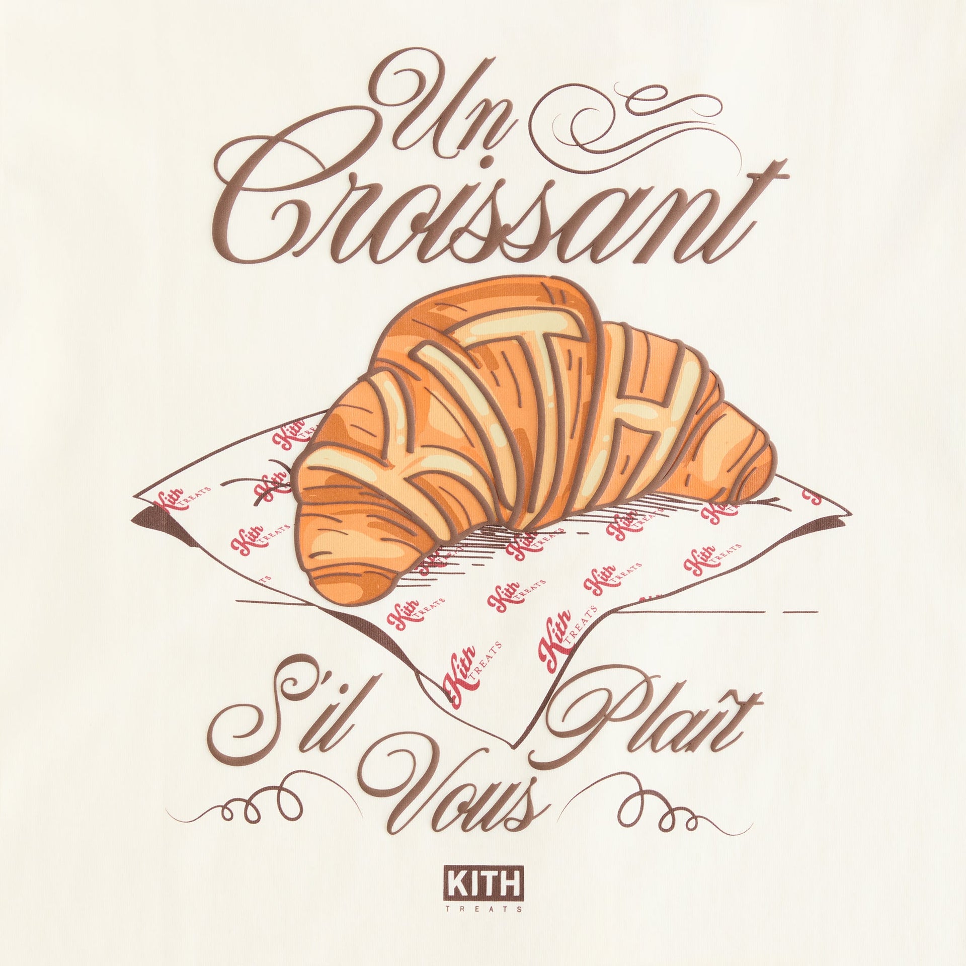 Kith Treats Croissant Long Sleeve Pocket Tee - Sandrift