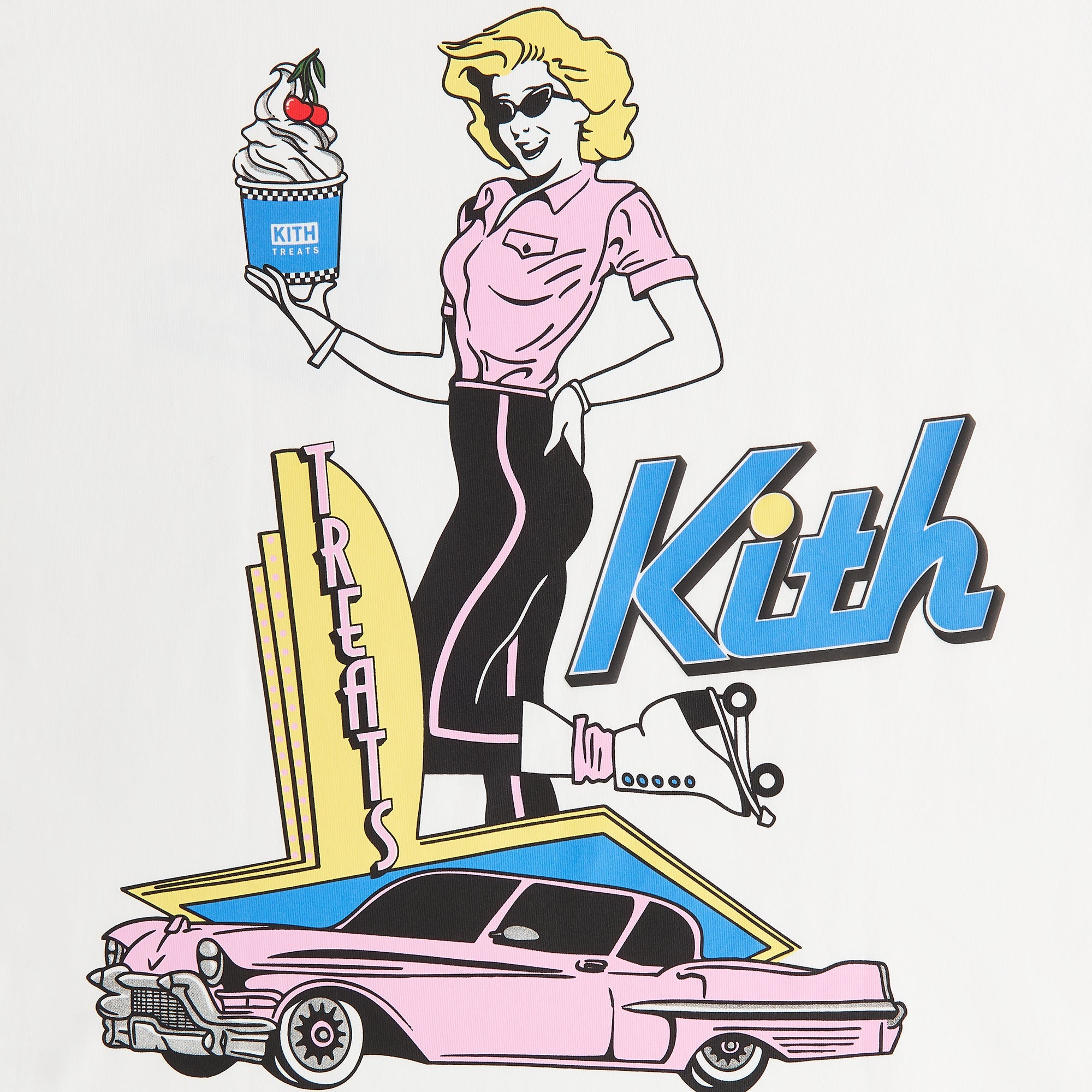 トップス KITH Treats Diner Drive Thru Tee Kith Treats Diner Drive Thru Tee - White – Kith Canada