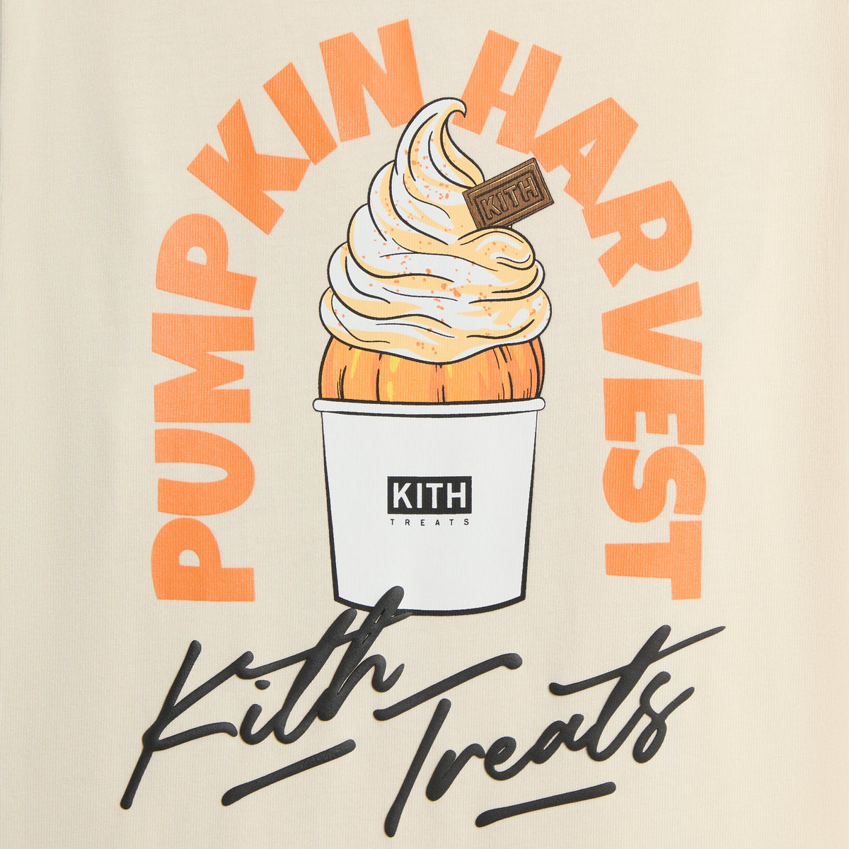 Kith Kids Treats Pumpkin Harvest Pocket Tee - Sandrift