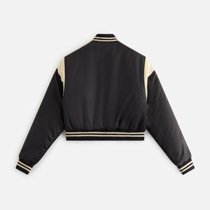 Kith Women Landry Cropped Varsity Bomber - Black PH