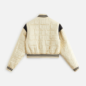 Kith Women Landry Cropped Varsity Bomber - Black PH