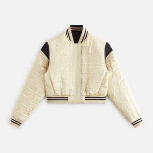 Kith Women Landry Cropped Varsity Bomber - Black PH