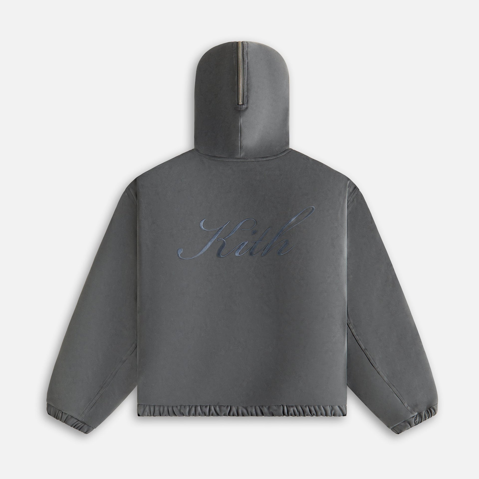 Kith Women Nylas Microsuede Zip Hooded Bomber - Asteroid