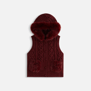 Kith Women Hartley Knit Fur Hooded Vest - Haut PH