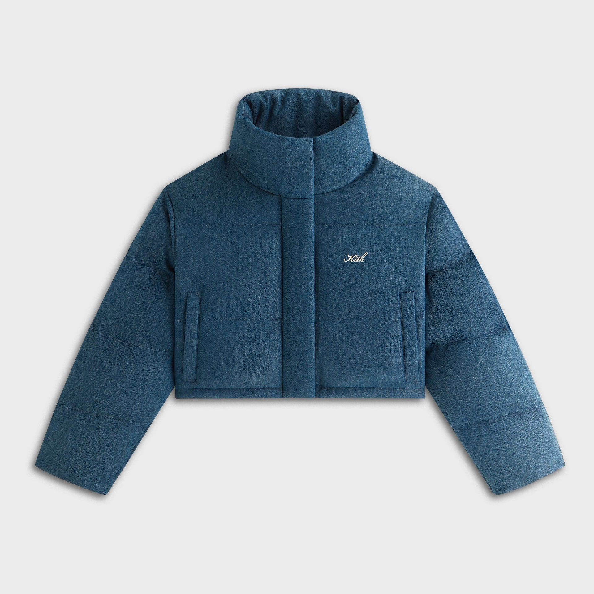 Kith Women Shae Tinted Denim Cropped Puffer - Luka Wash - PH