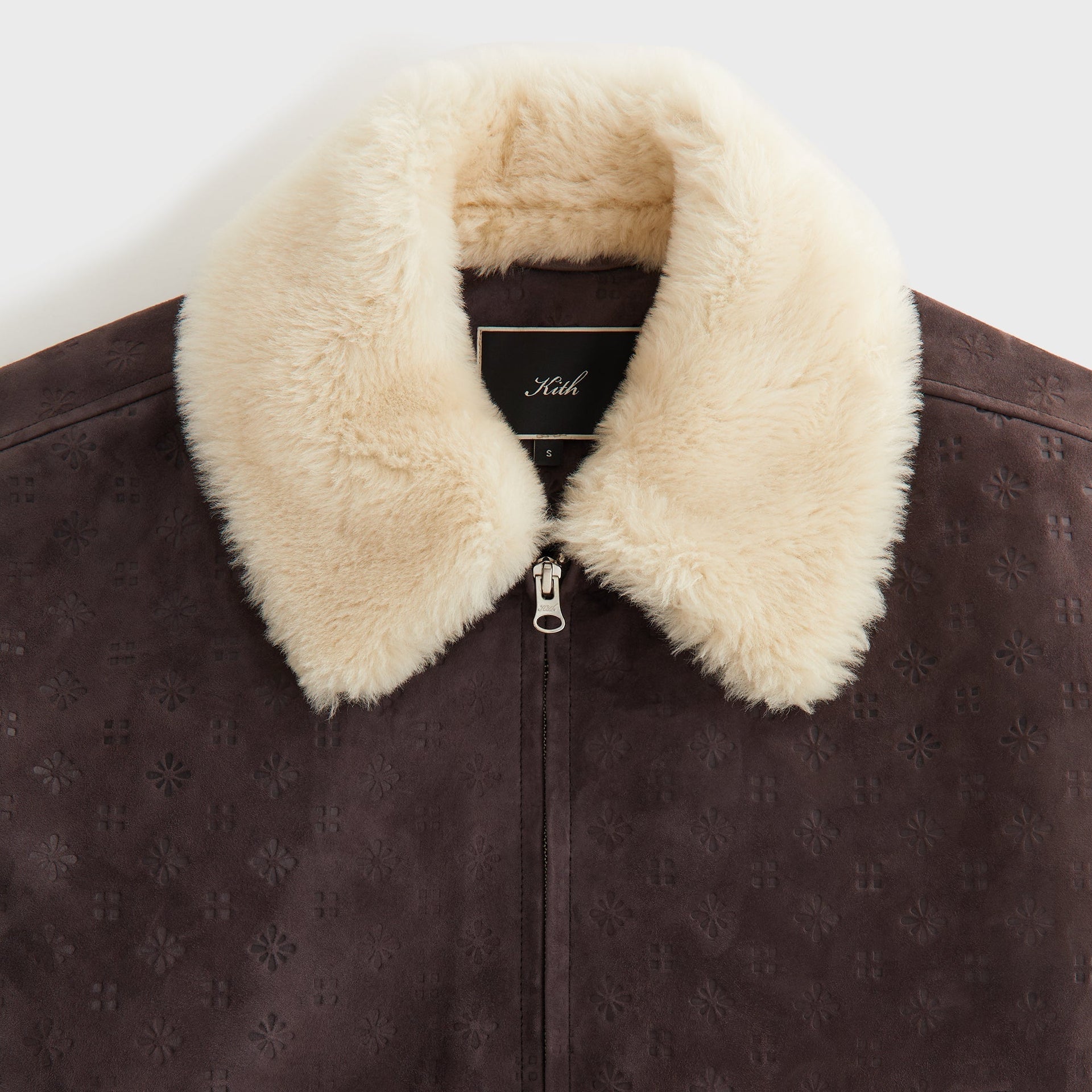 Kith Women Dalton Debossed Suede Bomber - Hematite - PH