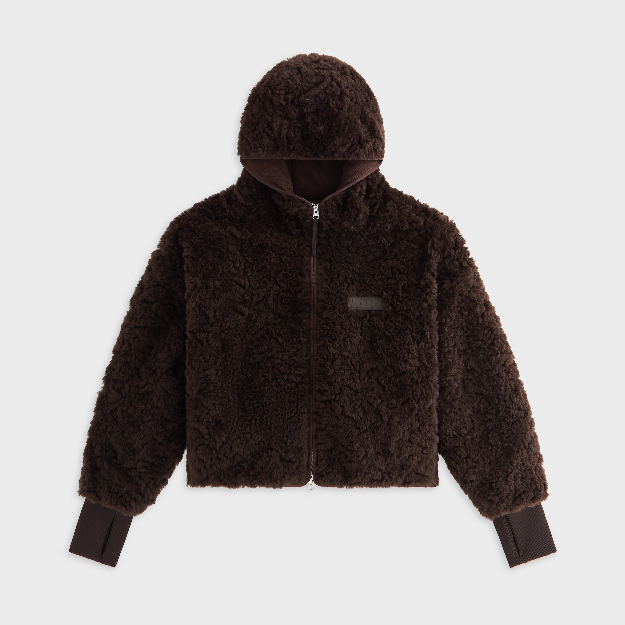 Kith Women Saide Sherpa Hooded Jacket - Incognito – Kith Canada