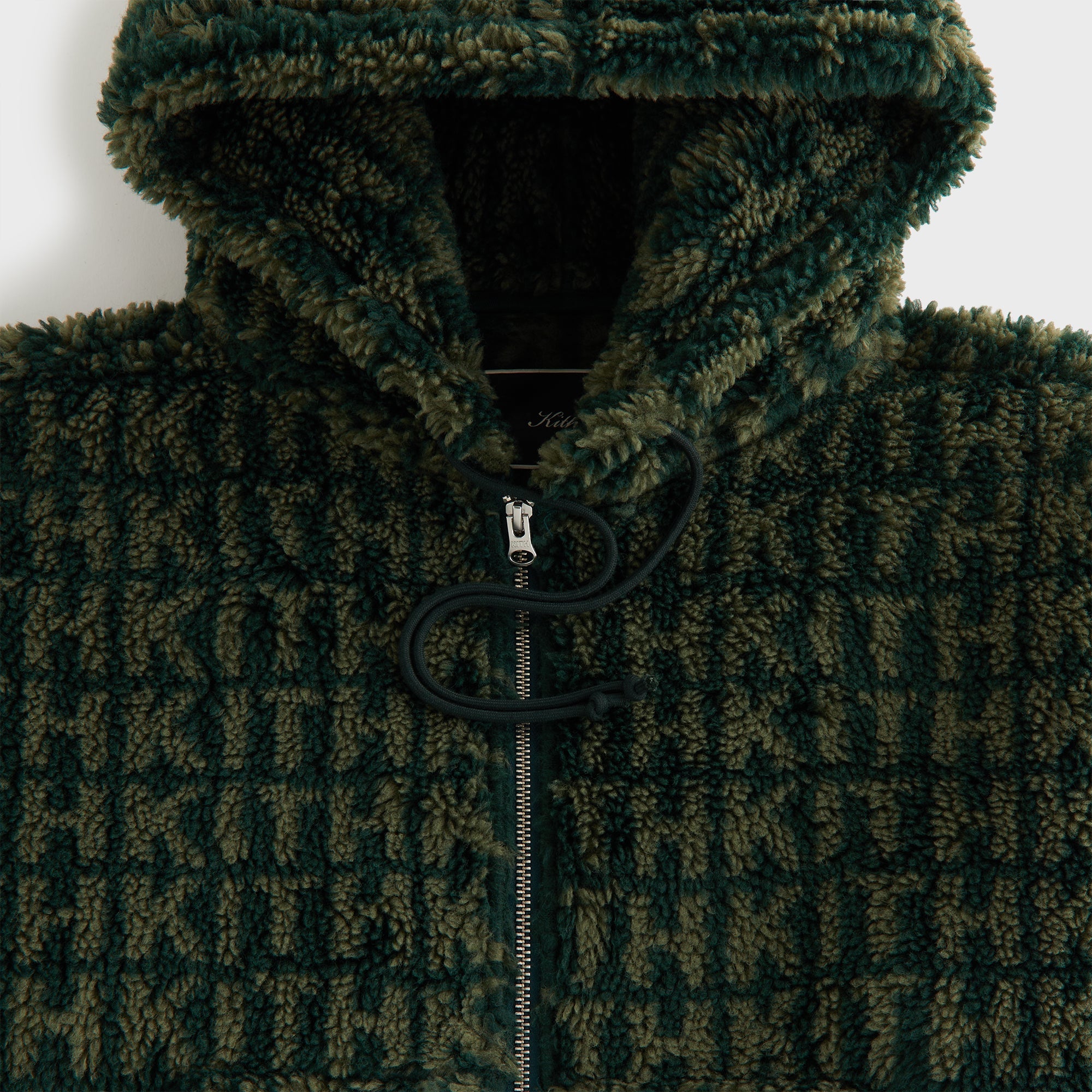 Kith Women Sylas Sherpa Monogram Zip Hoodie - Stadium – Kith Canada