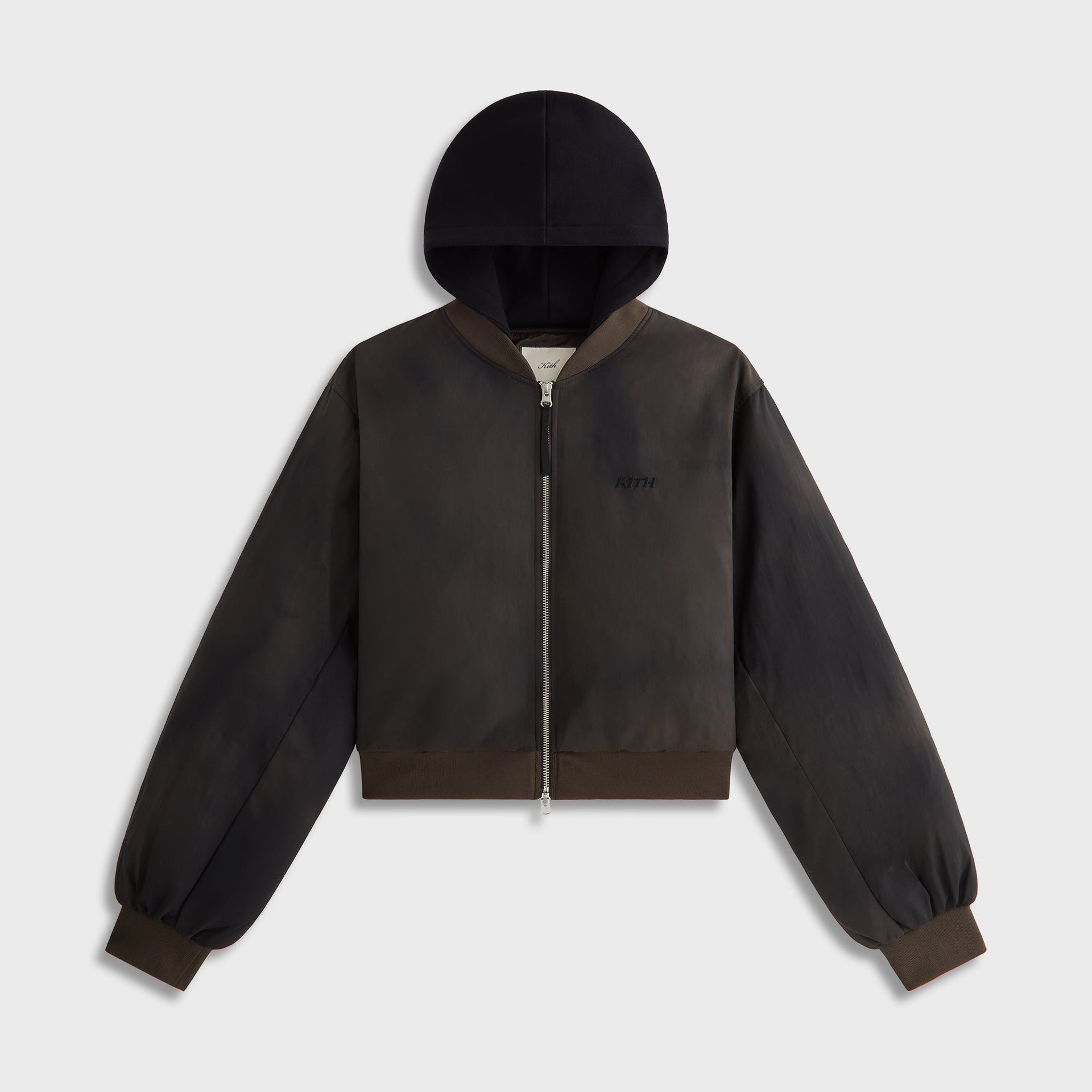 Kith Women Gorman II Washed Nylon Bomber Jacket - Black