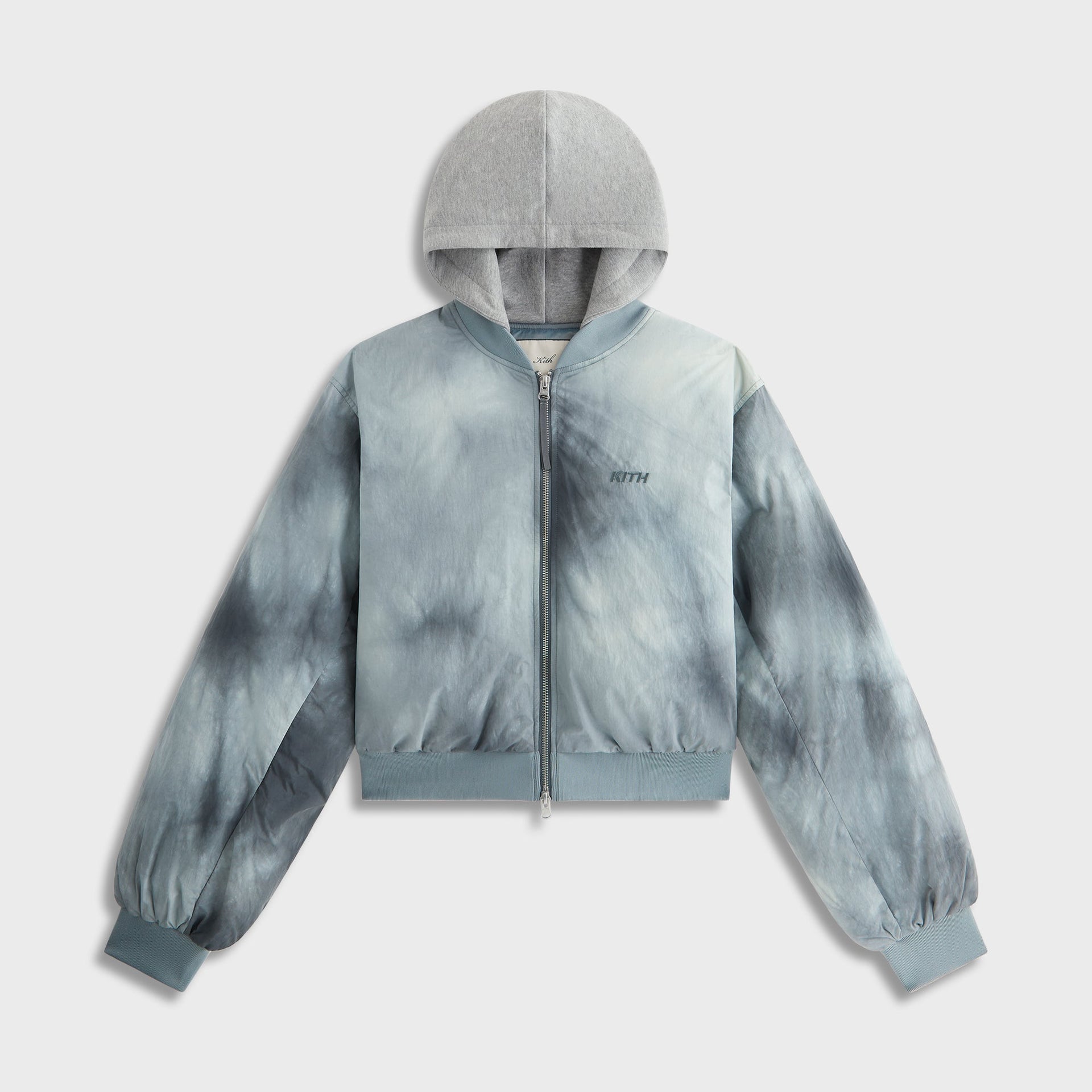Kith Women Gorman II Washed Nylon Bomber Jacket - Concrete