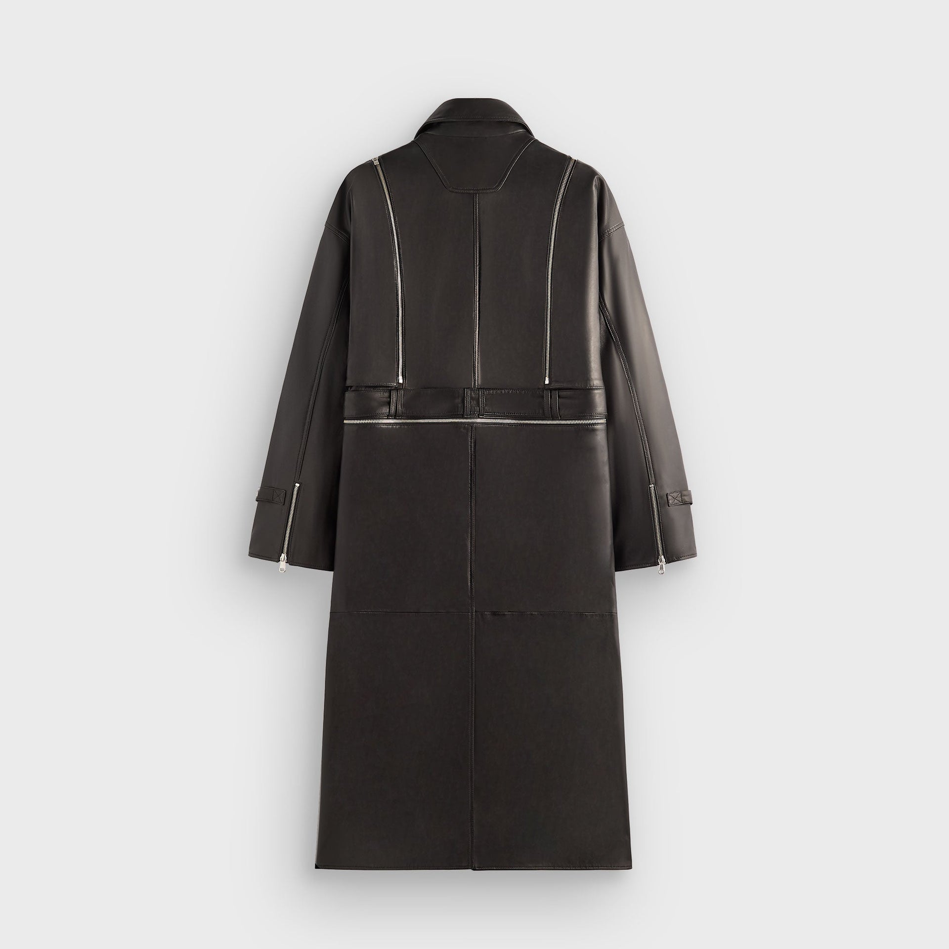 Lisa for Kith Women Hera Convertible Leather Coat - Black