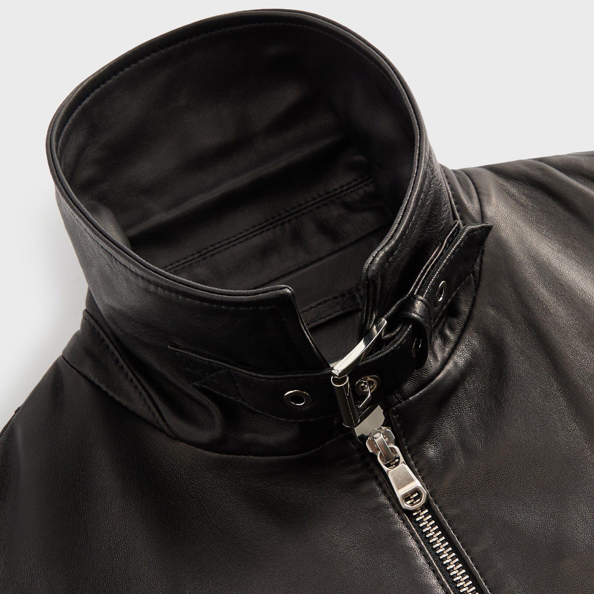 Lisa for Kith Women Hera Convertible Leather Coat - Black