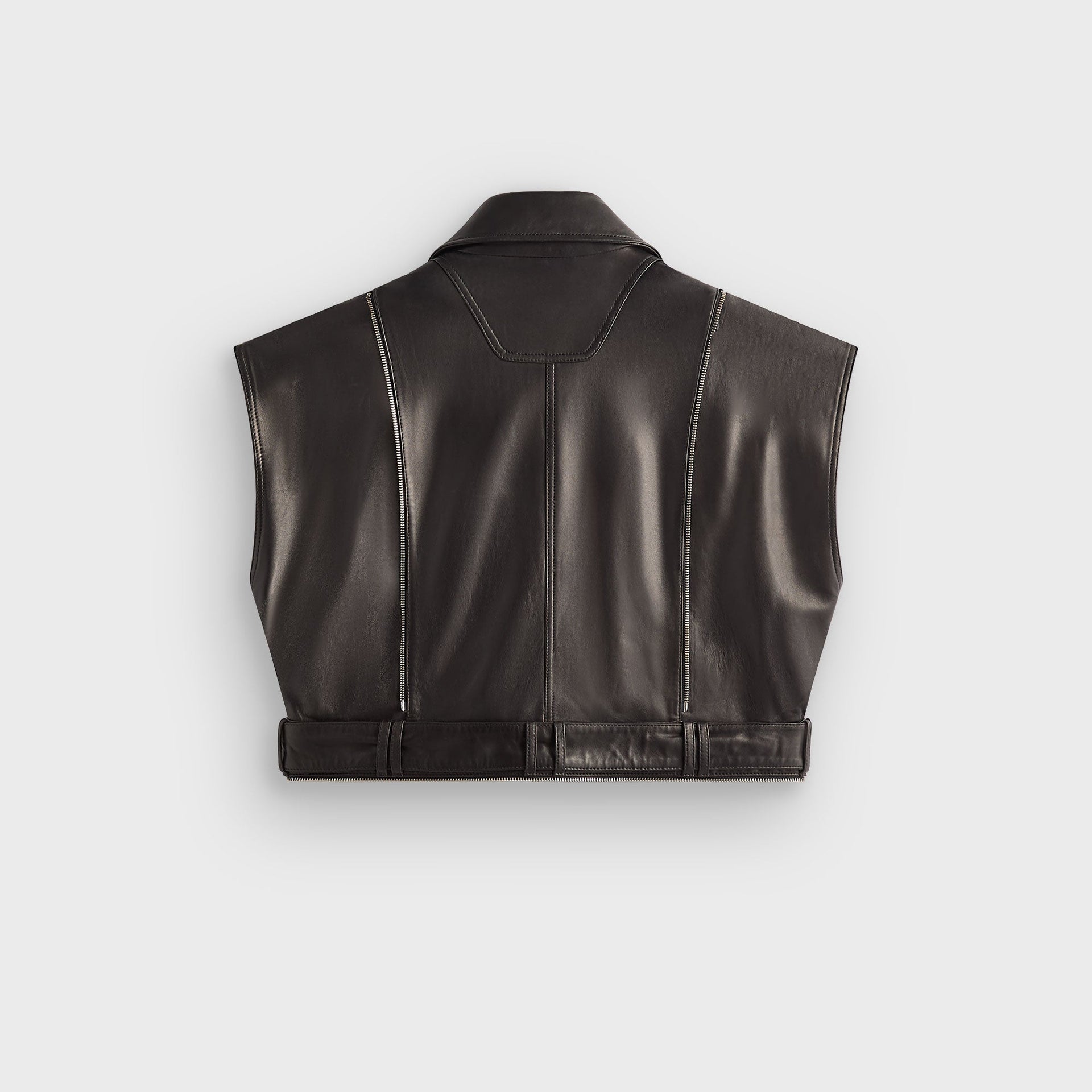 Lisa for Kith Women Hera Convertible Leather Coat - Black