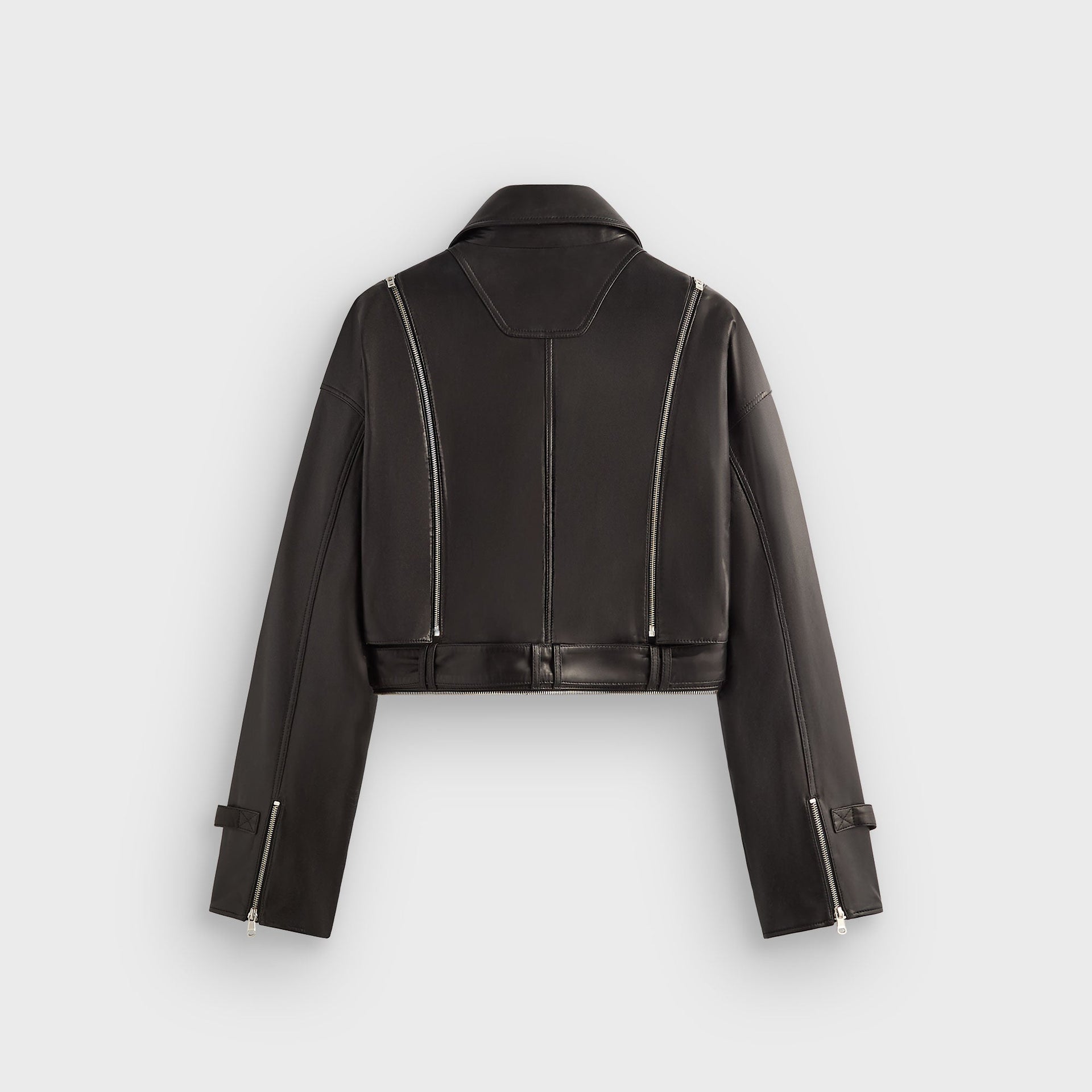 Lisa for Kith Women Hera Convertible Leather Coat - Black