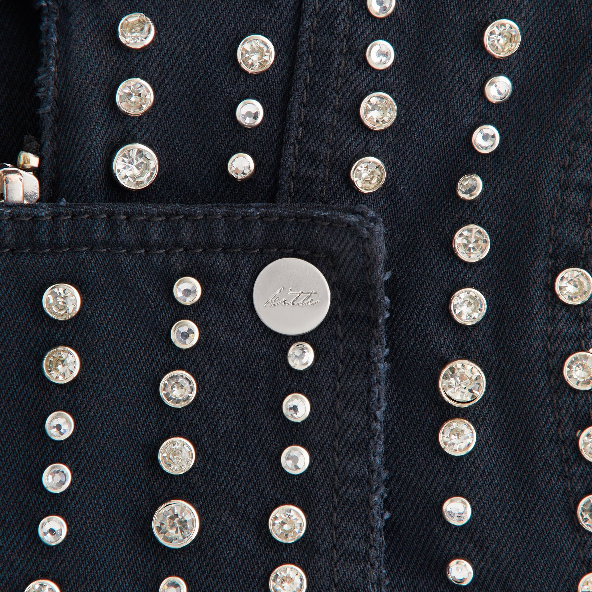 Lisa for Kith Women Deion Studded Denim Jacket - Black