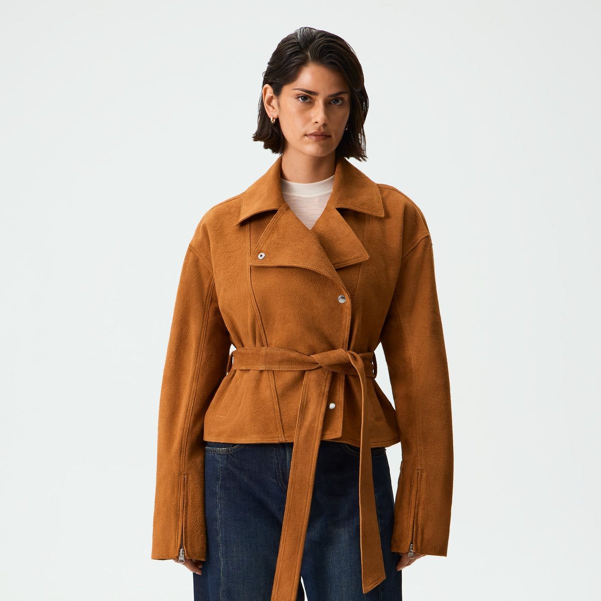 Kith Women Weslan Suede Biker Jacket - Branch - PH
