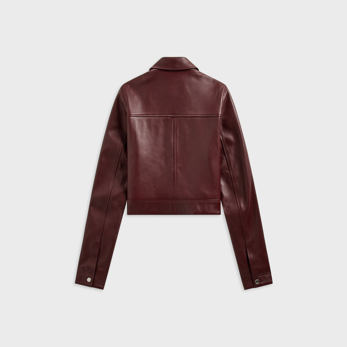 Kith Women Meika Leather Shrunken Jacket - Magma