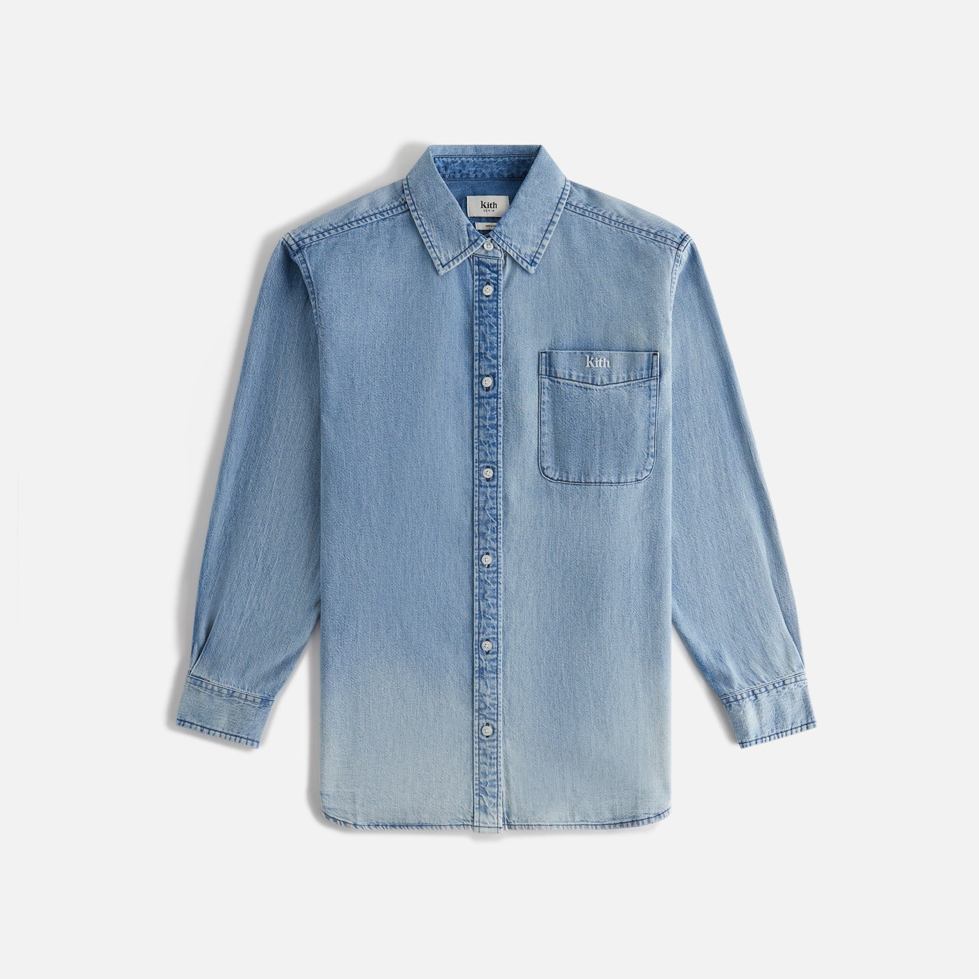 Kith Women Ora II Denim Shirt - Hayden Mid Wash PH