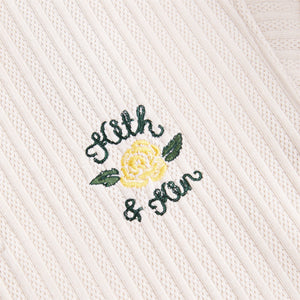 Kith Women Rae Bonded Pointelle Quarter-Zip - Waffle