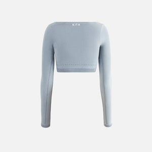 Kith Women Cadence Pointelle Long Sleeve Bra Top - Asteroid PH