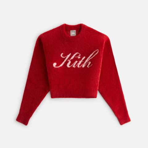 Kith Women Mica Mohair Logo Sweater - Amaryllis