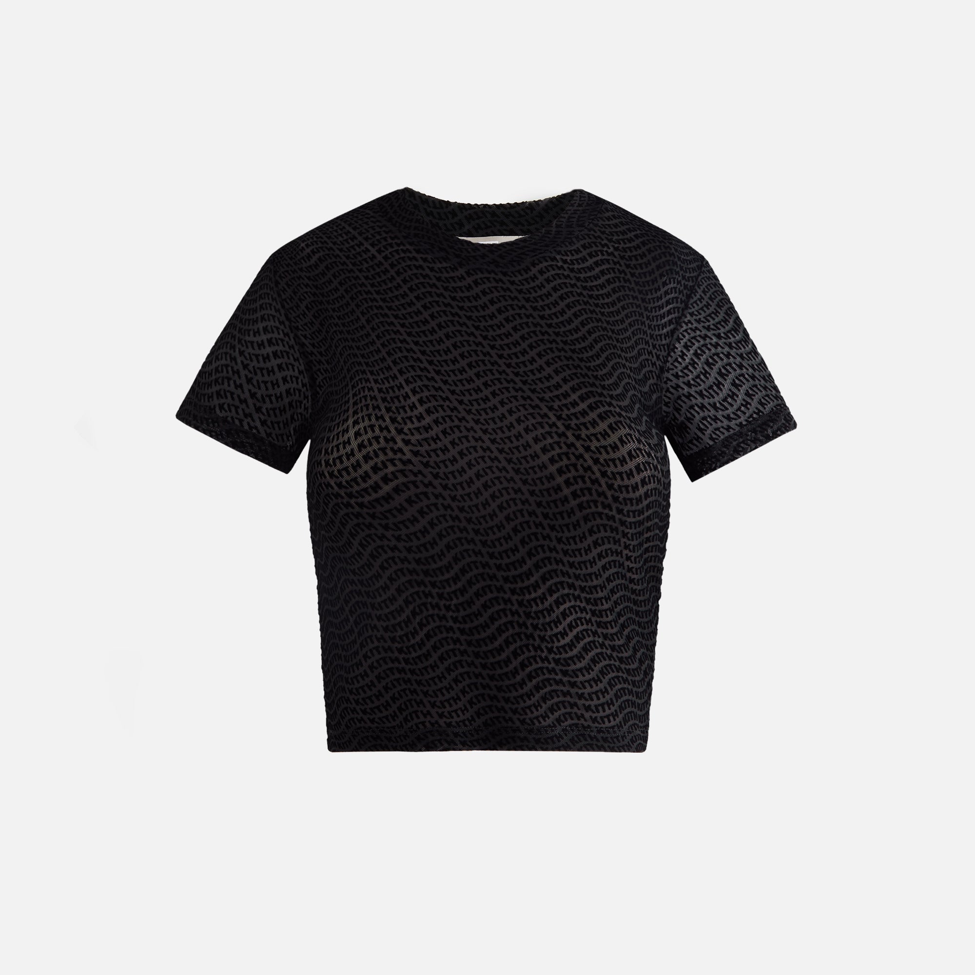 Kith Women Mulberry III Monogram Wave Mesh Tee - Black – Kith Canada