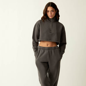 Kith Women Vesper Quarter Zip - Hematite PH