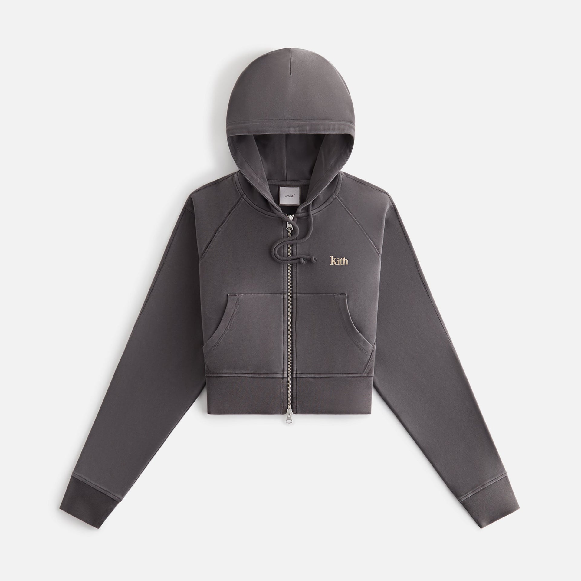 Kith Women Davin Cropped Hoodie - Hematite PH