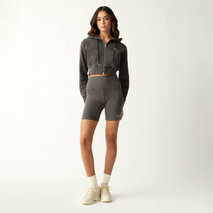 Kith Women Davin Cropped Hoodie - Hematite PH