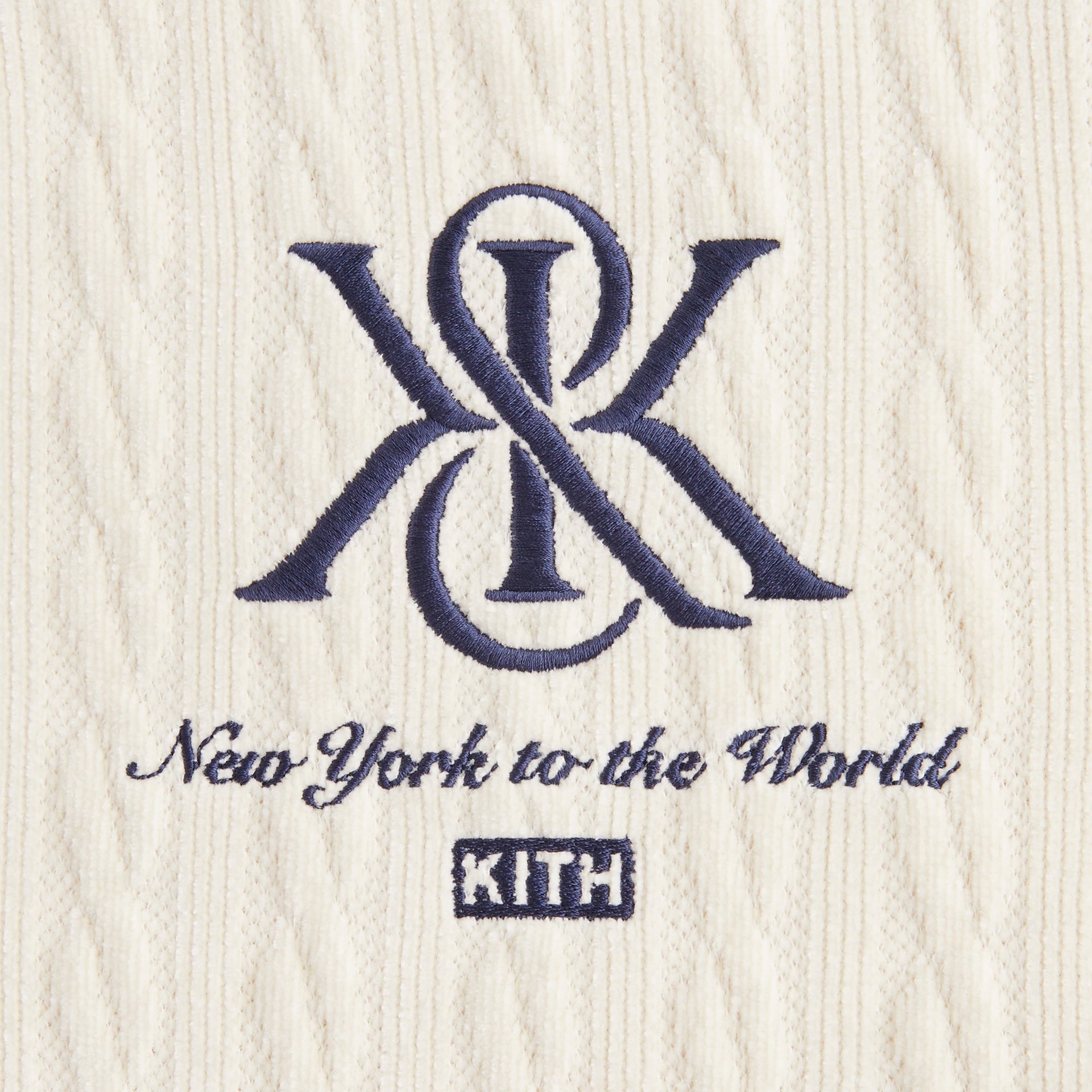 Kith Women Hunter II Crest Chenille Quarter Zip - Waffle