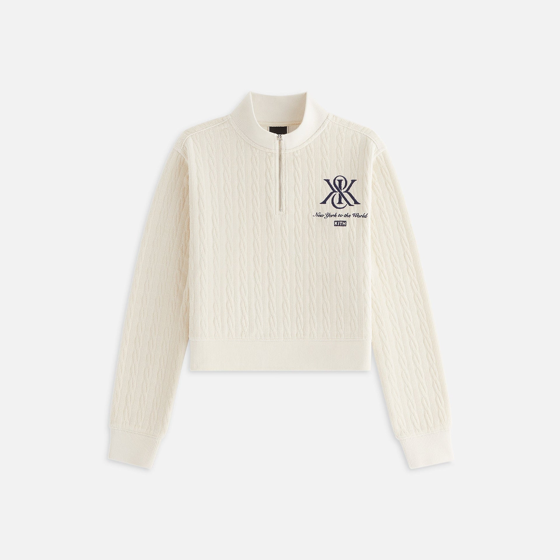 Kith Women Hunter II Crest Chenille Quarter Zip - Waffle