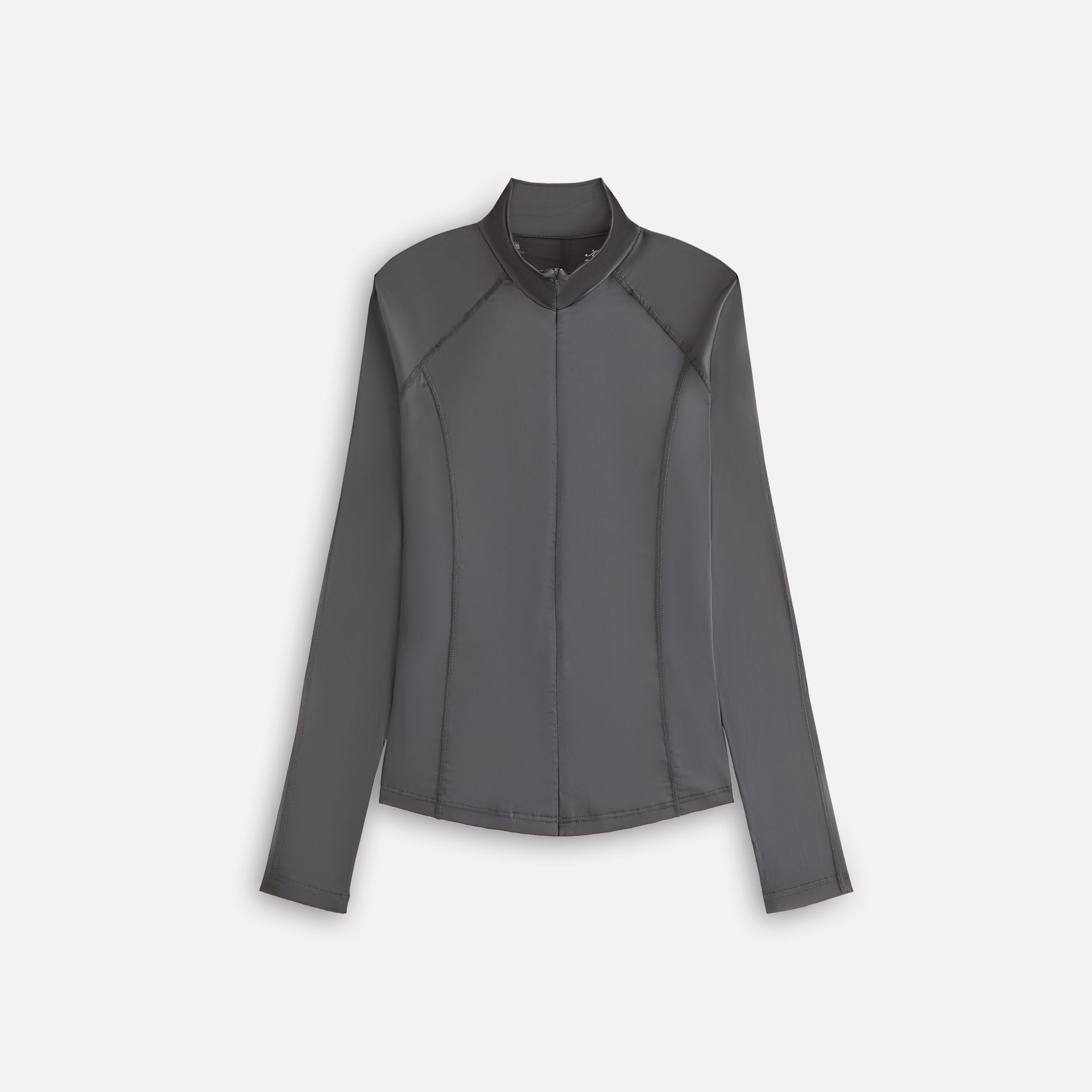 Kith Women Alida Stretch Satin Zip Top - Void